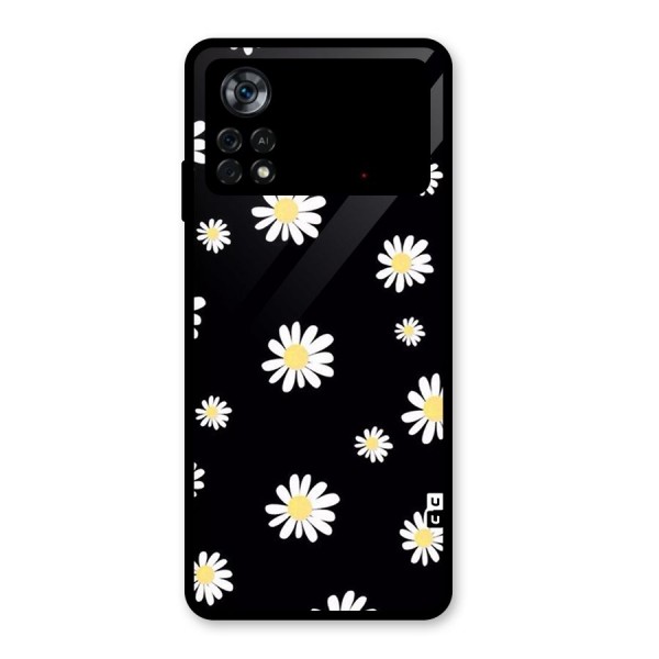 Simple Sunflowers Pattern Glass Back Case for Poco X4 Pro 5G