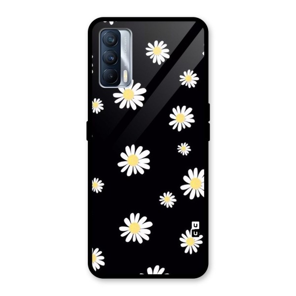 Simple Sunflowers Pattern Glass Back Case for Realme X7