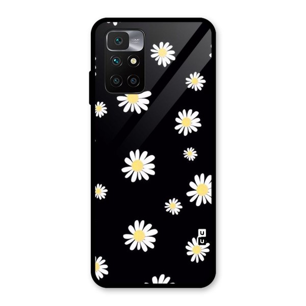 Simple Sunflowers Pattern Glass Back Case for Redmi 10 Prime