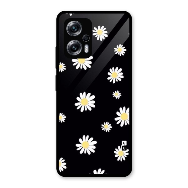 Simple Sunflowers Pattern Glass Back Case for Redmi K50i