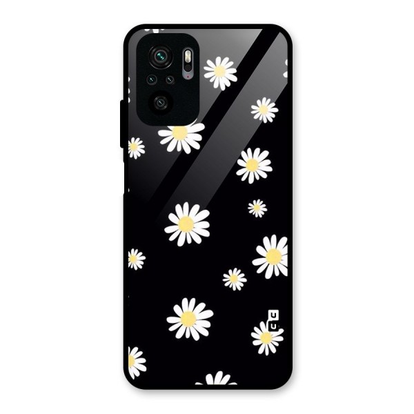 Simple Sunflowers Pattern Glass Back Case for Redmi Note 11 SE