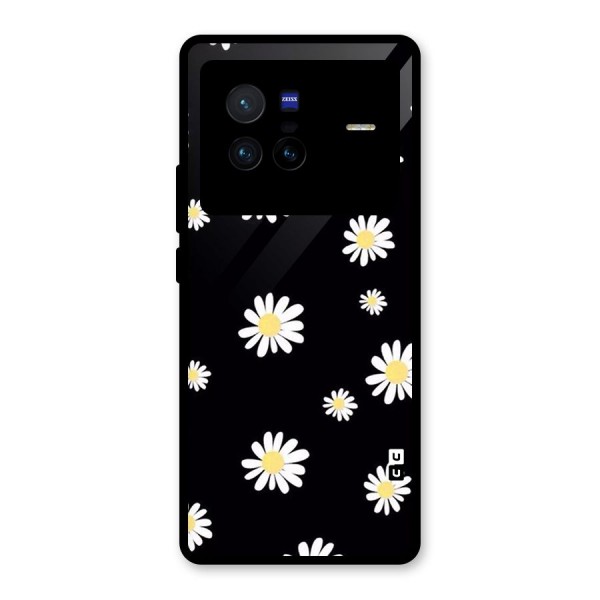 Simple Sunflowers Pattern Glass Back Case for Vivo X80