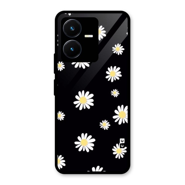 Simple Sunflowers Pattern Glass Back Case for Vivo Y22