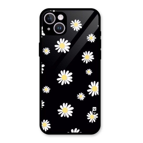 Simple Sunflowers Pattern Glass Back Case for iPhone 14 Plus