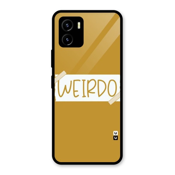 Simple Weirdo Glass Back Case for Vivo Y15s