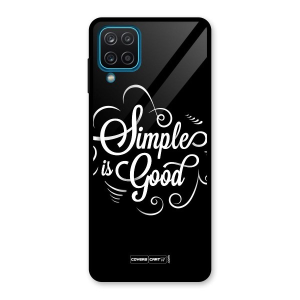 Simple is Good Glass Back Case for Galaxy A12