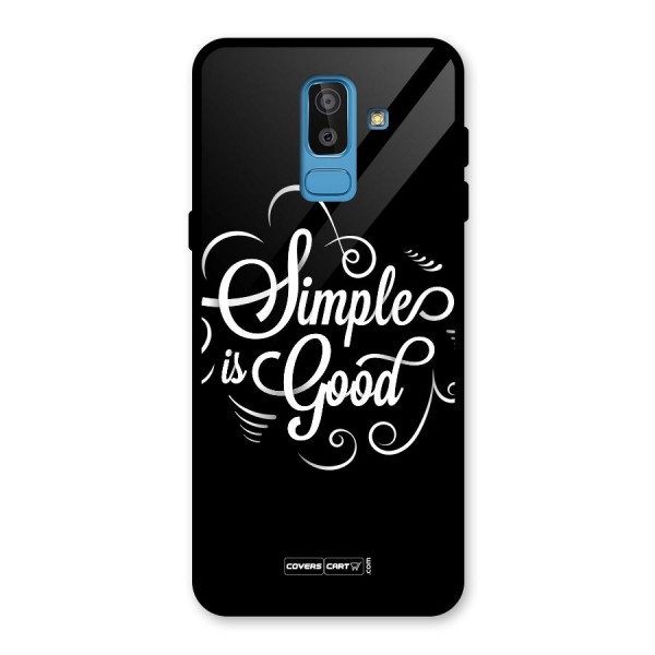 Simple is Good Glass Back Case for Galaxy J8