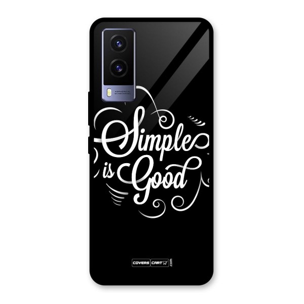 Simple is Good Glass Back Case for Vivo V21e 5G