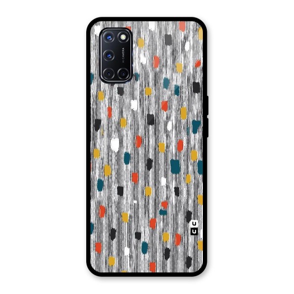 Single Paint Pattern Glass Back Case for Oppo A52