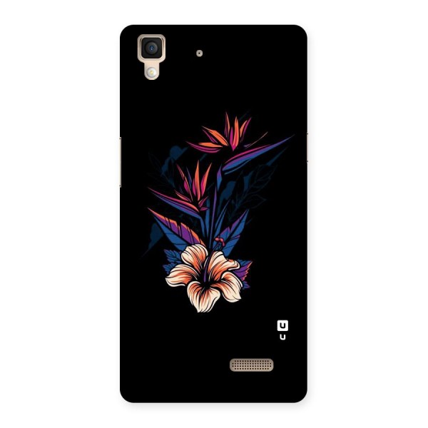 Single Painted Flower Back Case for Oppo R7