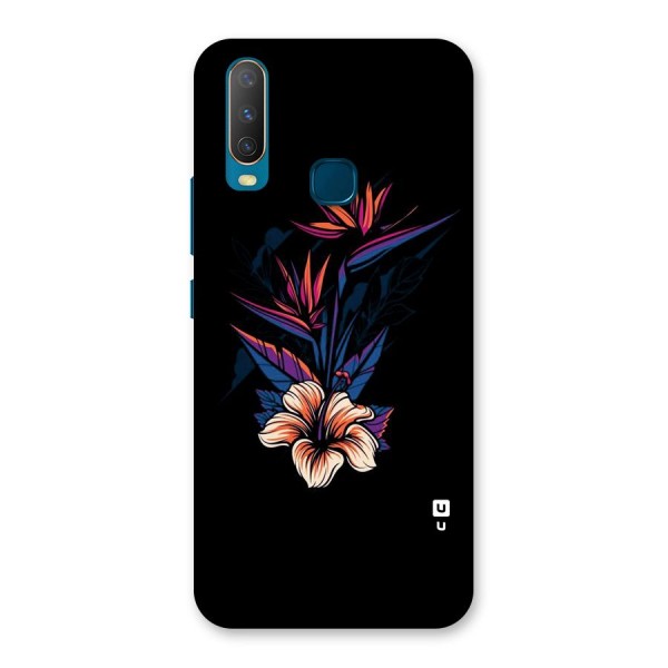 Single Painted Flower Back Case for Vivo Y12