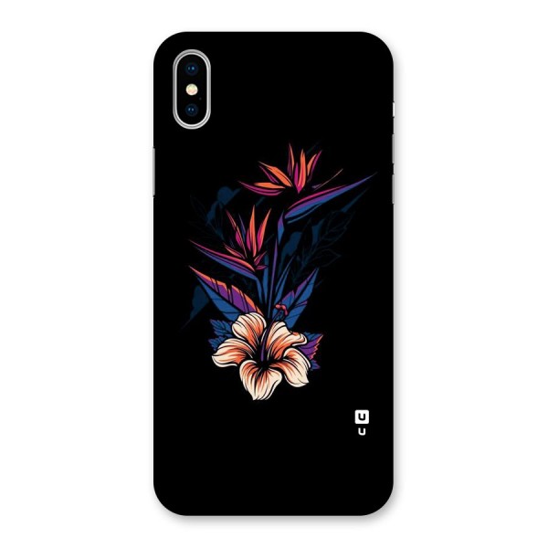 Single Painted Flower Back Case for iPhone X