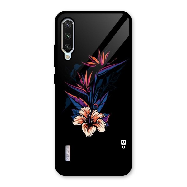 Single Painted Flower Glass Back Case for Mi A3