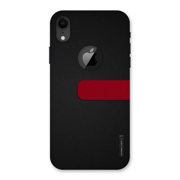 Single Red Stripe Back Case for iPhone XR Logo Cut