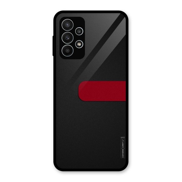 Single Red Stripe Glass Back Case for Galaxy A23