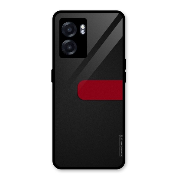 Single Red Stripe Glass Back Case for Oppo K10 (5G)