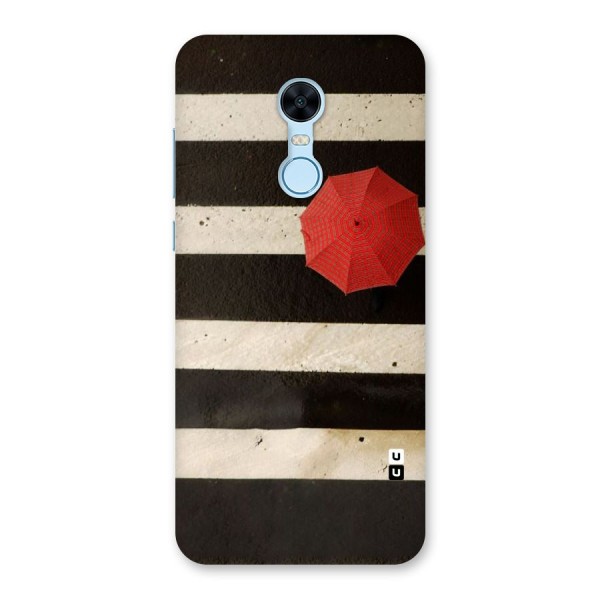 Single Red Umbrella Stripes Back Case for Redmi Note 5