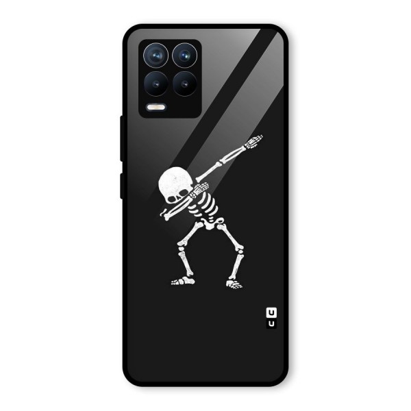 Skeleton Dab White Glass Back Case for Realme 8 Pro