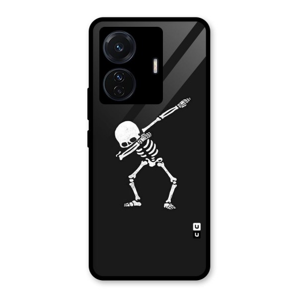 Skeleton Dab White Glass Back Case for Vivo T1 Pro