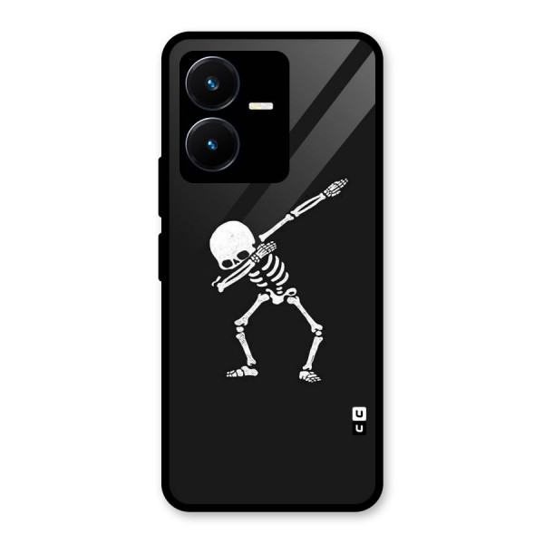 Skeleton Dab White Glass Back Case for Vivo Y22