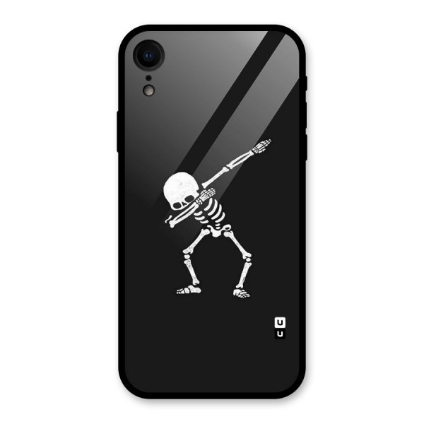 Skeleton Dab White Glass Back Case for XR