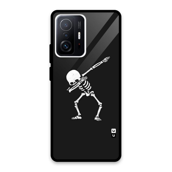 Skeleton Dab White Glass Back Case for Xiaomi 11T Pro