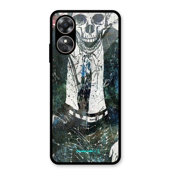 Skeleton in a Suit Glass Back Case for Oppo A17