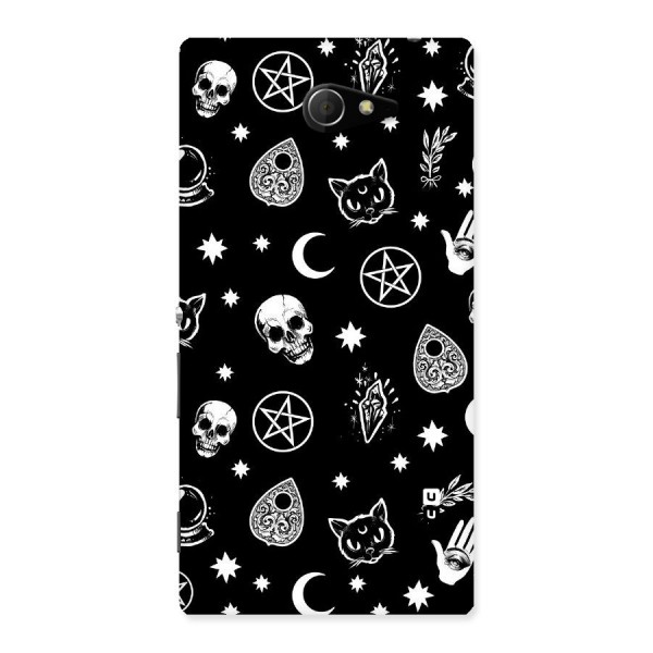 Skull Moon Design Back Case for Sony Xperia M2