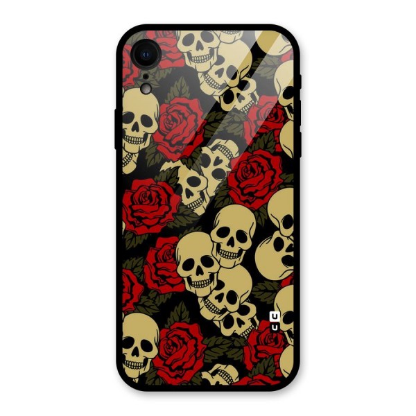 Skulled Roses Glass Back Case for XR