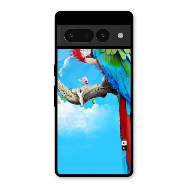 Sky Parrot Glass Back Case for Google Pixel 7 Pro