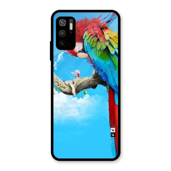 Sky Parrot Glass Back Case for Poco M3 Pro 5G