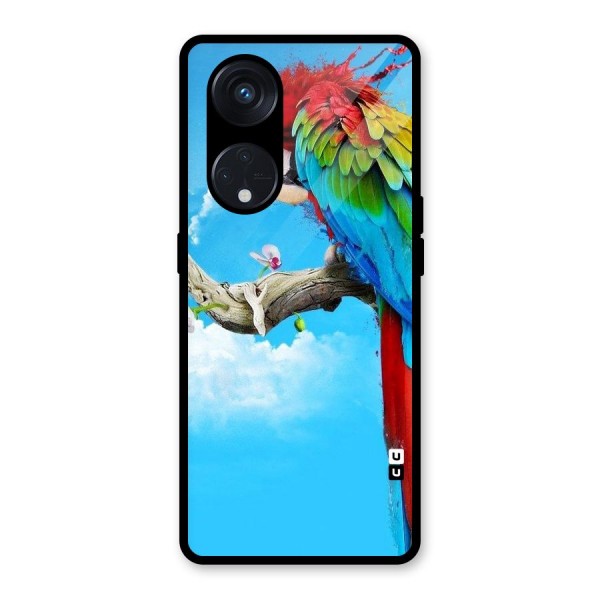 Sky Parrot Glass Back Case for Reno8 T 5G