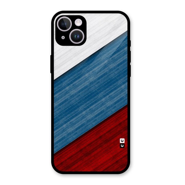 Slant Beautiful Stripe Glass Back Case for iPhone 14 Plus