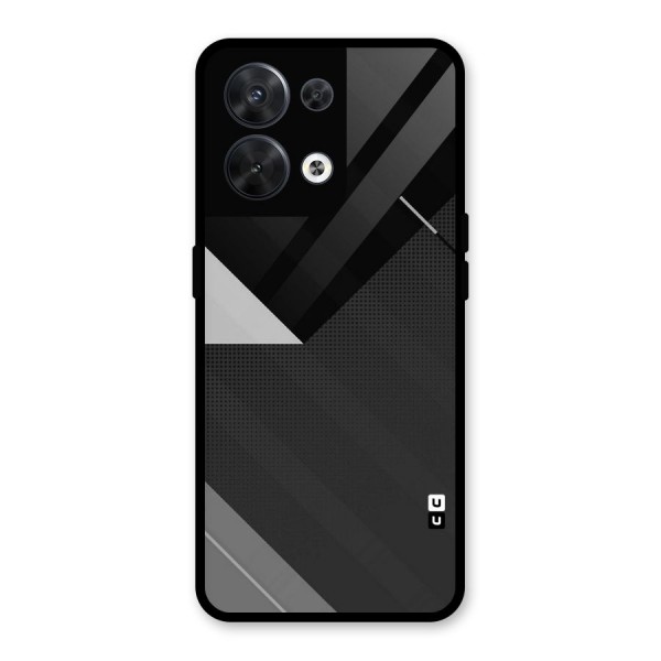 Slant Grey Glass Back Case for Oppo Reno8 5G