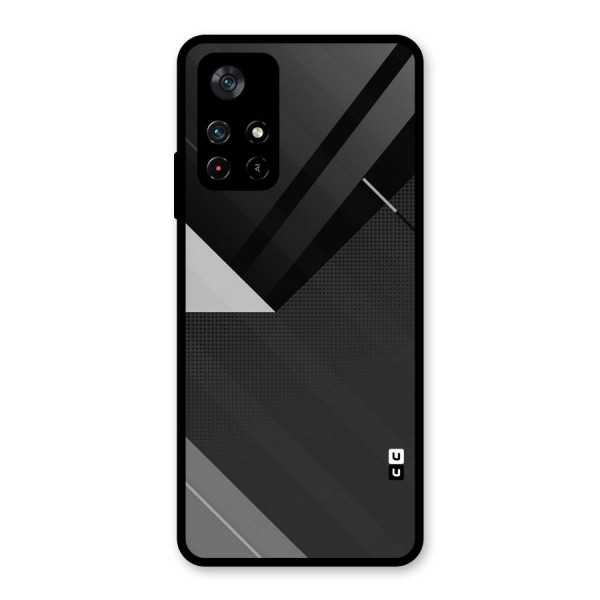 Slant Grey Glass Back Case for Poco M4 Pro 5G