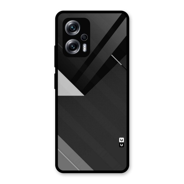 Slant Grey Glass Back Case for Redmi K50i