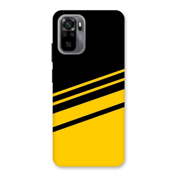 Slant Yellow Stripes Back Case for Redmi Note 10