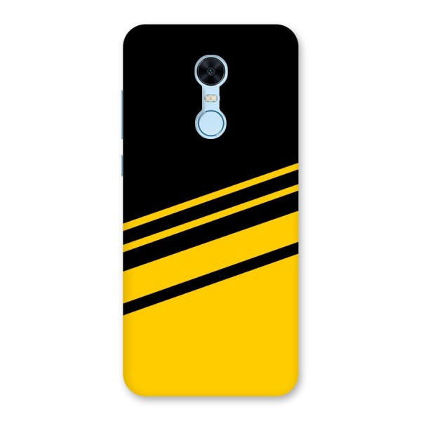 Slant Yellow Stripes Back Case for Redmi Note 5