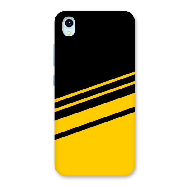 Slant Yellow Stripes Back Case for Vivo Y1s