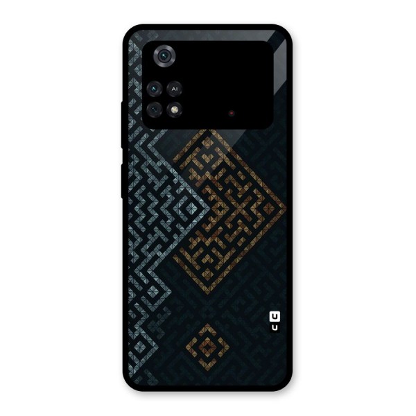 Smart Maze Glass Back Case for Poco M4 Pro 4G