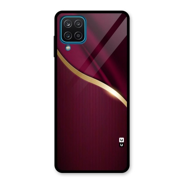 Smooth Maroon Glass Back Case for Galaxy A12