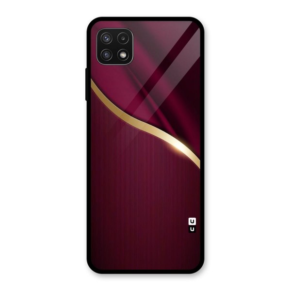 Smooth Maroon Glass Back Case for Galaxy A22 5G