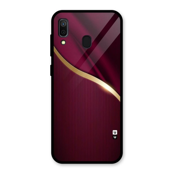 Smooth Maroon Glass Back Case for Galaxy A30