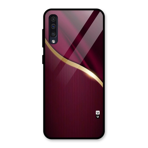 Smooth Maroon Glass Back Case for Galaxy A50