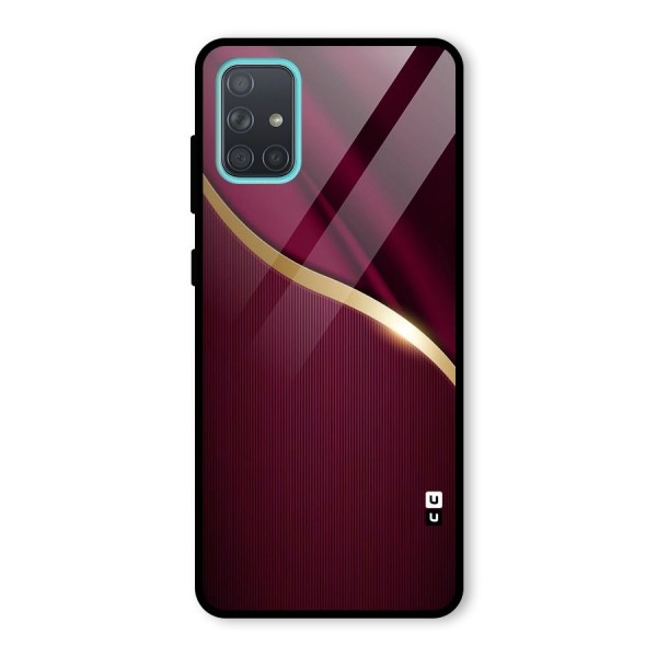 Smooth Maroon Glass Back Case for Galaxy A71