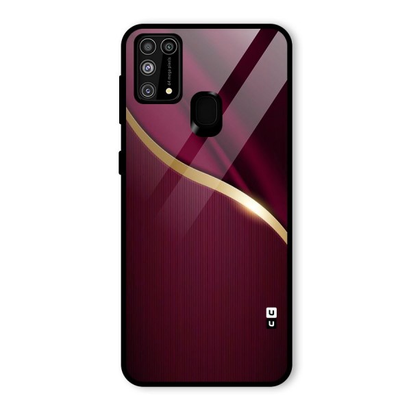 Smooth Maroon Glass Back Case for Galaxy F41