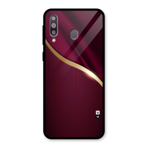 Smooth Maroon Glass Back Case for Galaxy M30