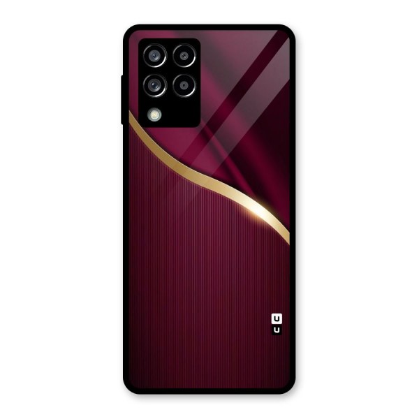 Smooth Maroon Glass Back Case for Galaxy M53 5G