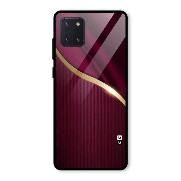 Smooth Maroon Glass Back Case for Galaxy Note 10 Lite