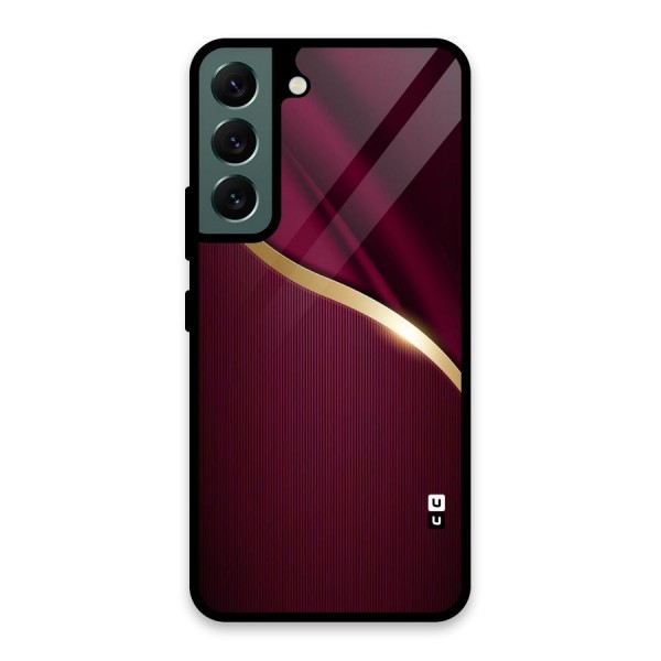 Smooth Maroon Glass Back Case for Galaxy S22 5G